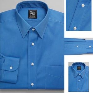 Jos A Bank NWT Sz 16X35 Traveler Collection Traditional FitPoint Collar Solid